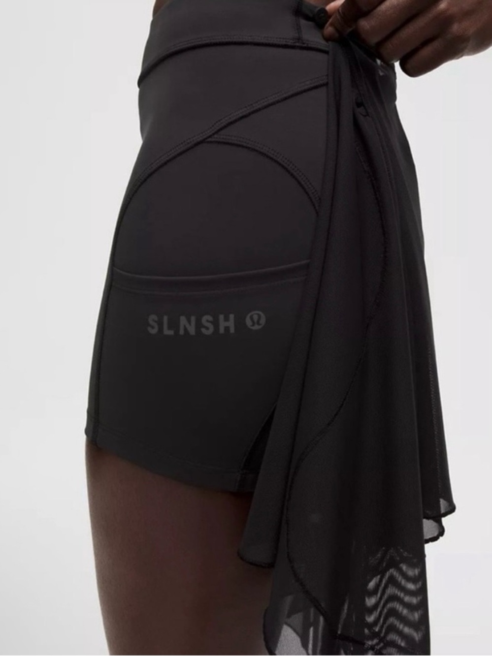 lululemon SLNSH collab Black Mesh Convertible Skirt - Picture 4 of 11